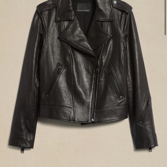 Banana Republic leather jacket, worn once! - Picture 7 of 11